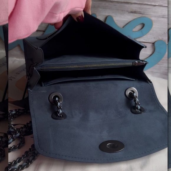 COACH SLATE BLUE & GUNMETAL CROSSBODY PARKER BAG 26852 - Picture 11 of 17